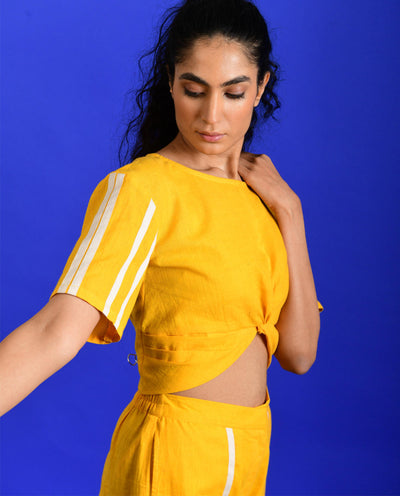 ICED MANGO KNOTTED DRESS