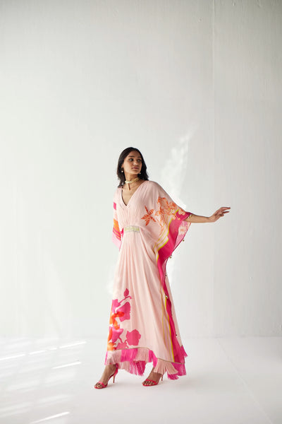 NUDE PINK BELT KAFTAN