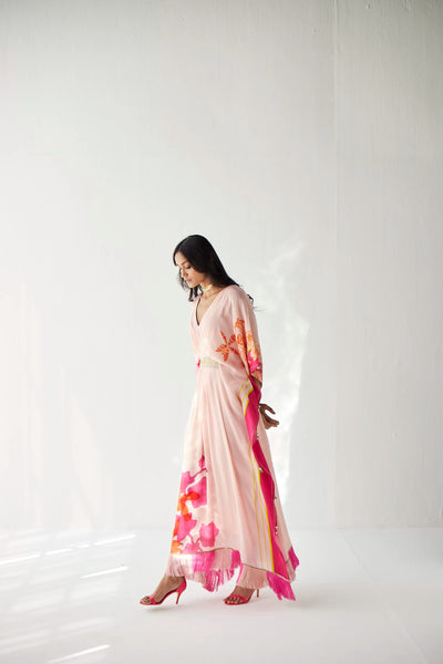 NUDE PINK BELT KAFTAN