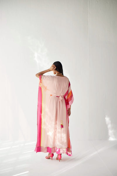 NUDE PINK BELT KAFTAN