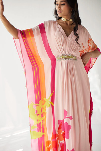 NUDE PINK BELT KAFTAN