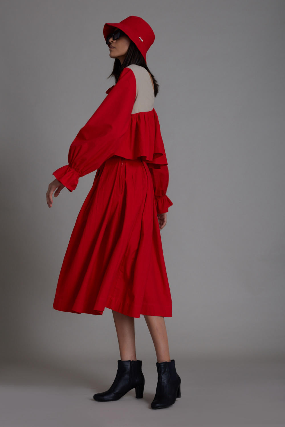 Red & Beige Bow Set