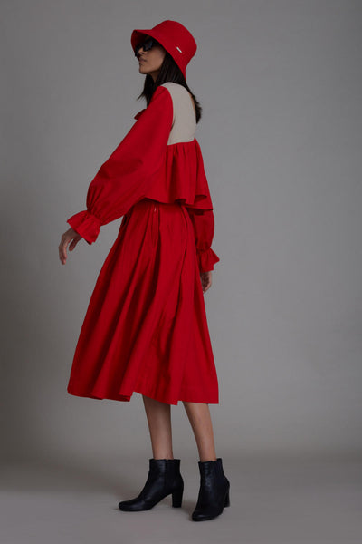 Red & Beige Bow Set