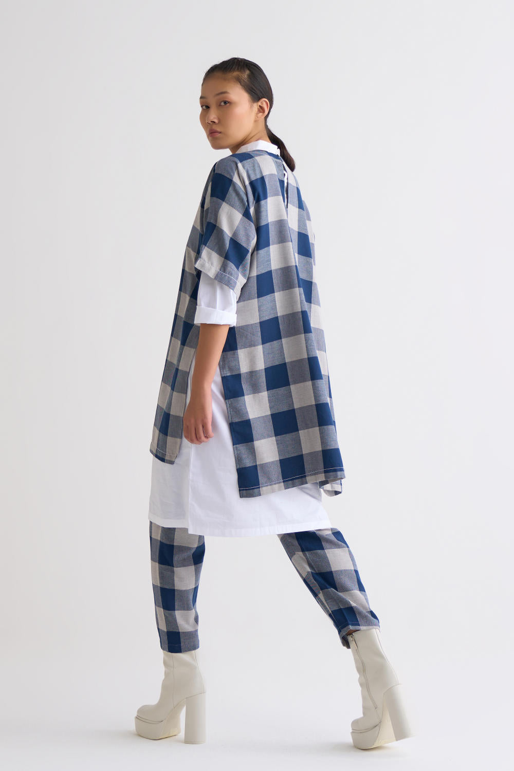 Round Neck Dolman Top Co ord - Navy