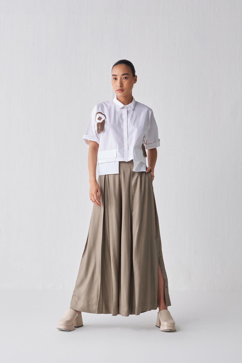 CROP FRINGE TOP  CO-ORD