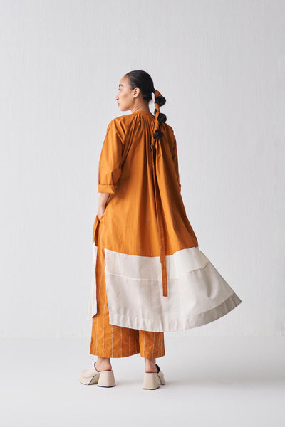 GATHERED NECK SHIRT CO-ORD