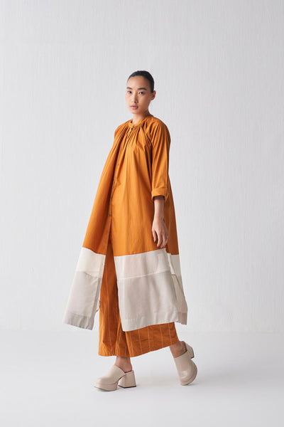 GATHERED NECK SHIRT CO-ORD