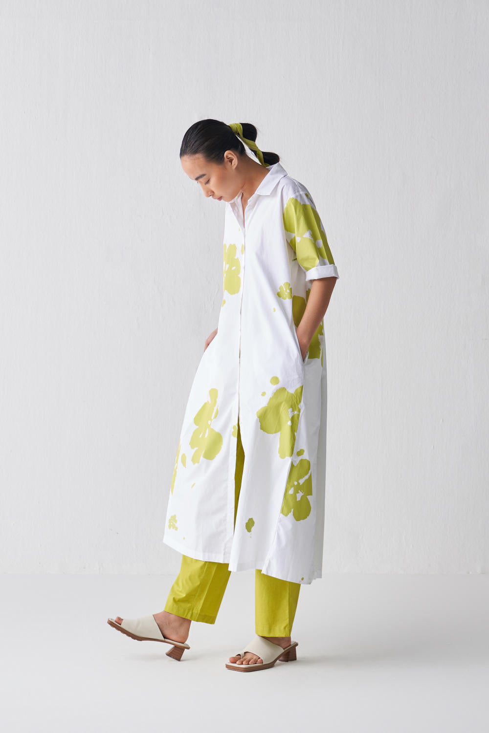 BACK PLEAT FLORAL DRESS CO-ORD