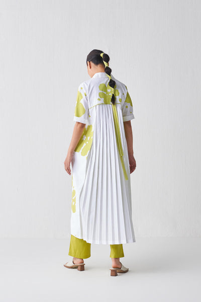 BACK PLEAT FLORAL DRESS CO-ORD