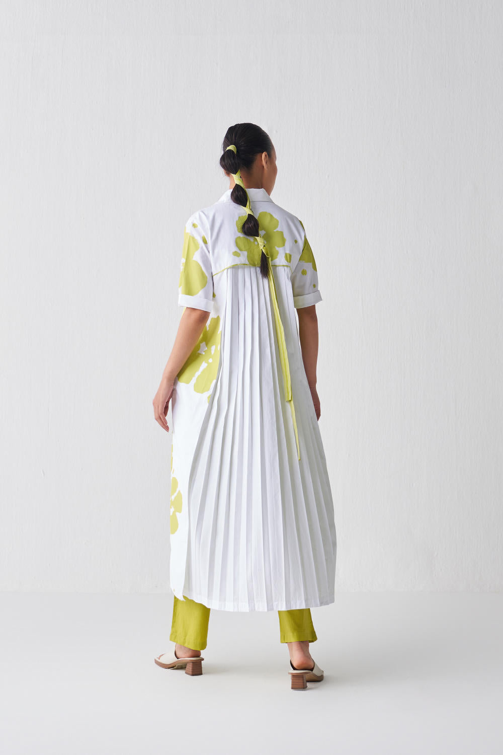 BACK PLEAT FLORAL DRESS CO-ORD