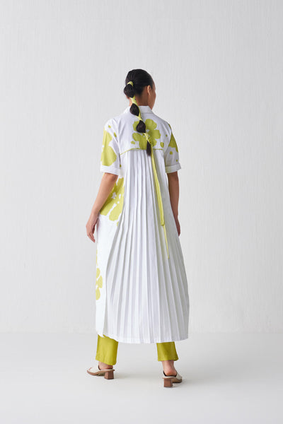 BACK PLEAT FLORAL DRESS CO-ORD