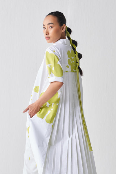 BACK PLEAT FLORAL DRESS CO-ORD