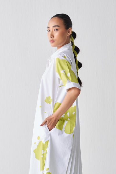 BACK PLEAT FLORAL DRESS CO-ORD