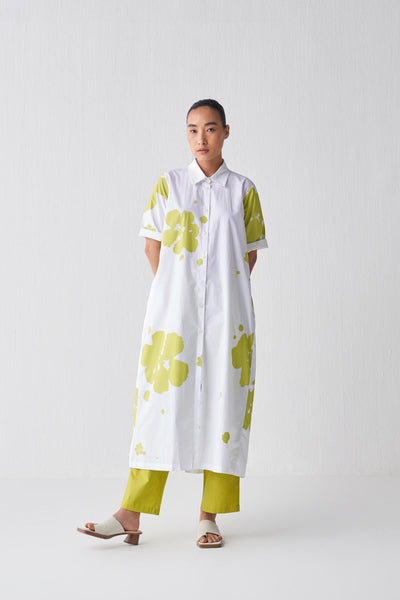 BACK PLEAT FLORAL DRESS CO-ORD