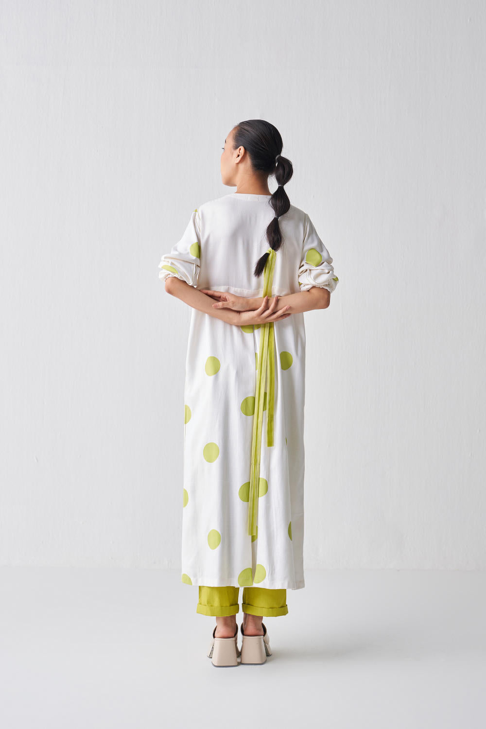 BACK YOKE POLKA JACKET CO-ORD