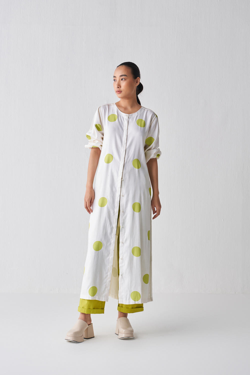 BACK YOKE POLKA JACKET CO-ORD