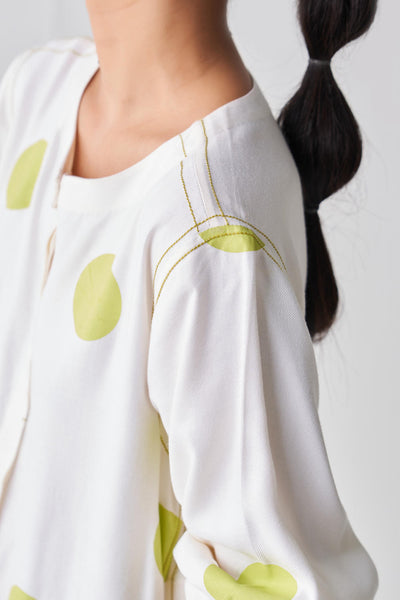 BACK YOKE POLKA JACKET CO-ORD
