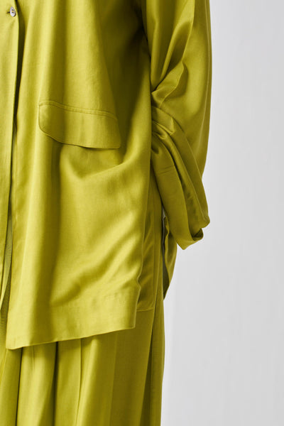 WIDE SLEEVE JACKET CO-ORD-LIME