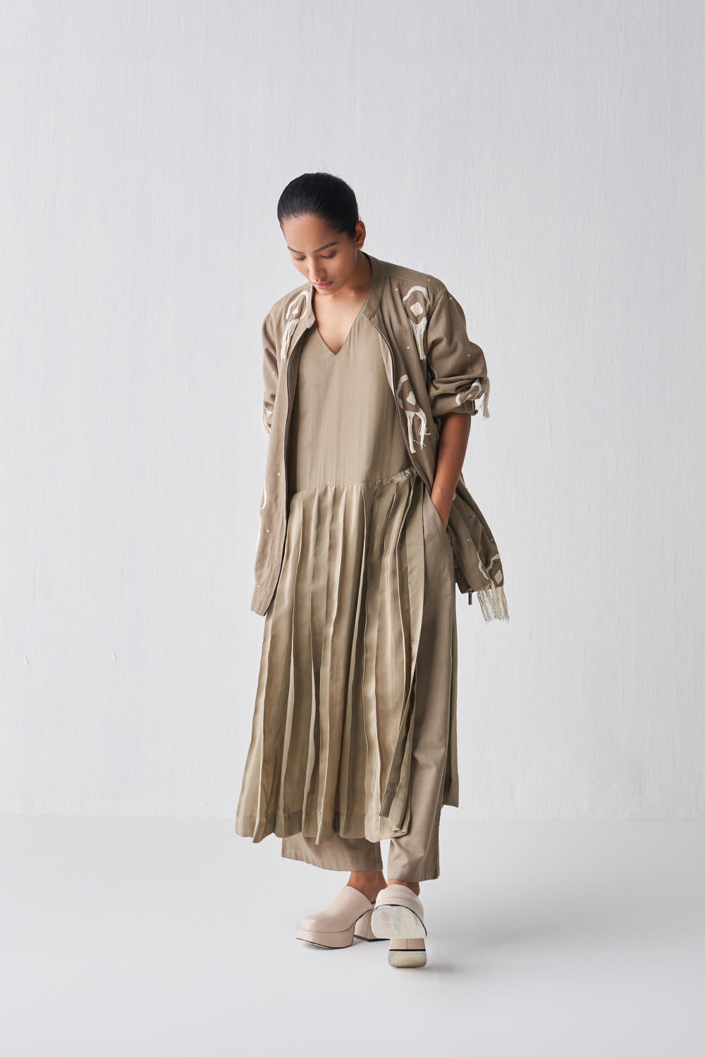 FRINGE BOMBER JACKET CO-ORD