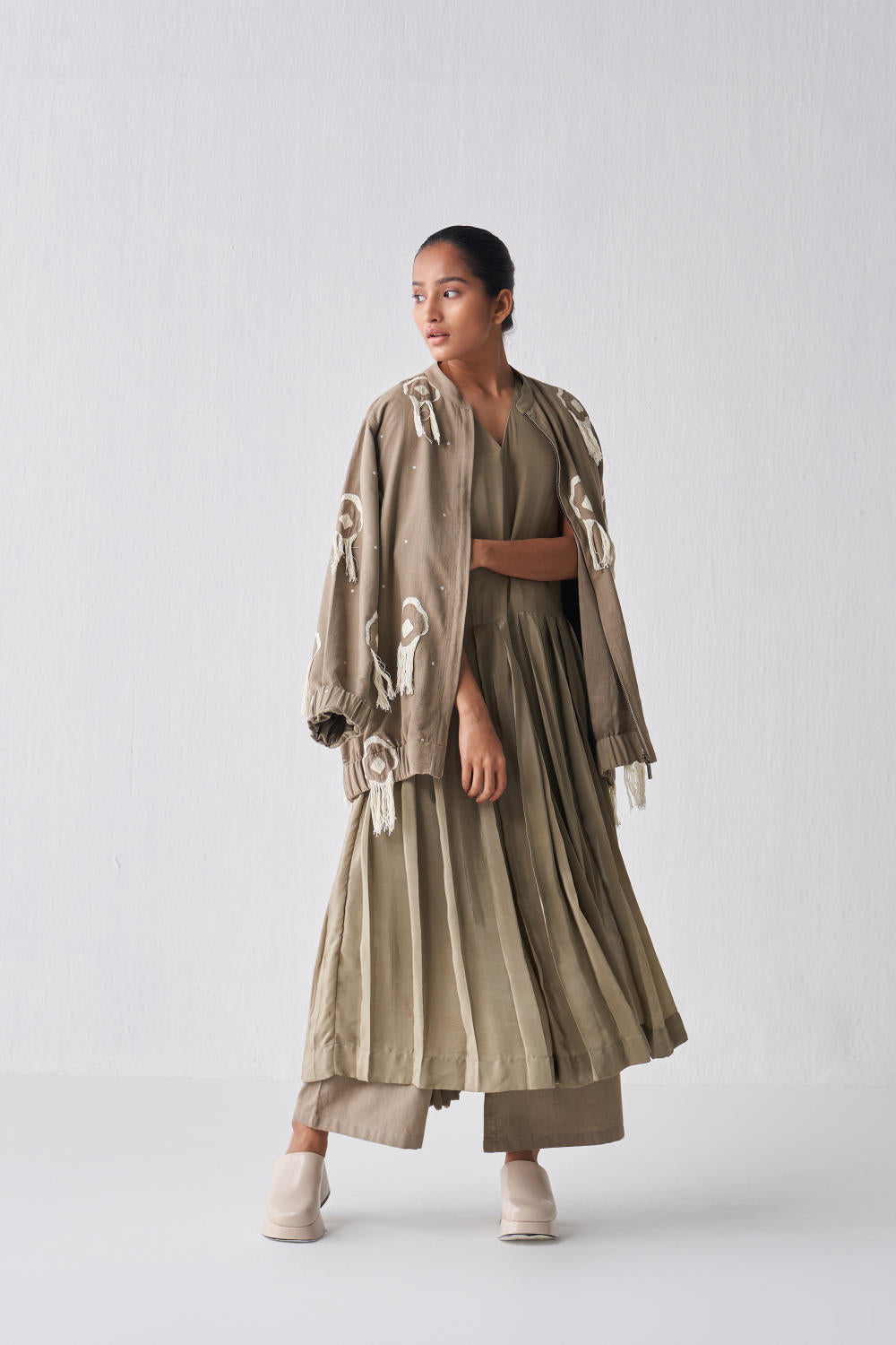 FRINGE BOMBER JACKET CO-ORD