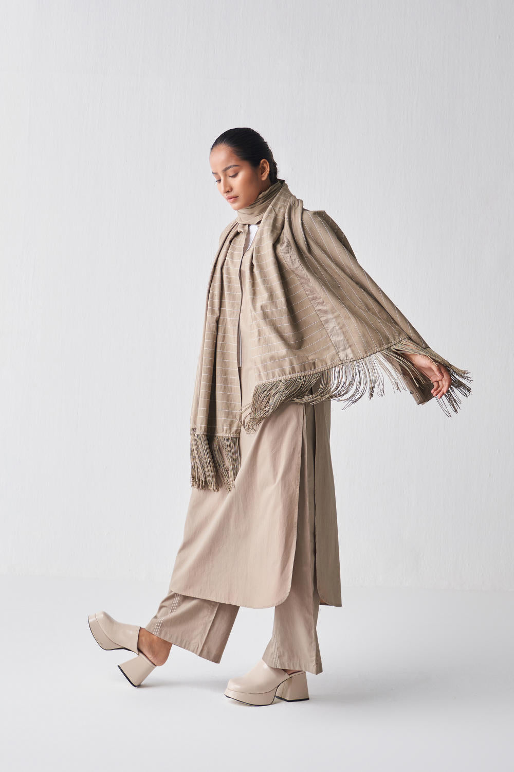 EXTENDED PLACKET TUNIC CO-ORD (SET OF 3)