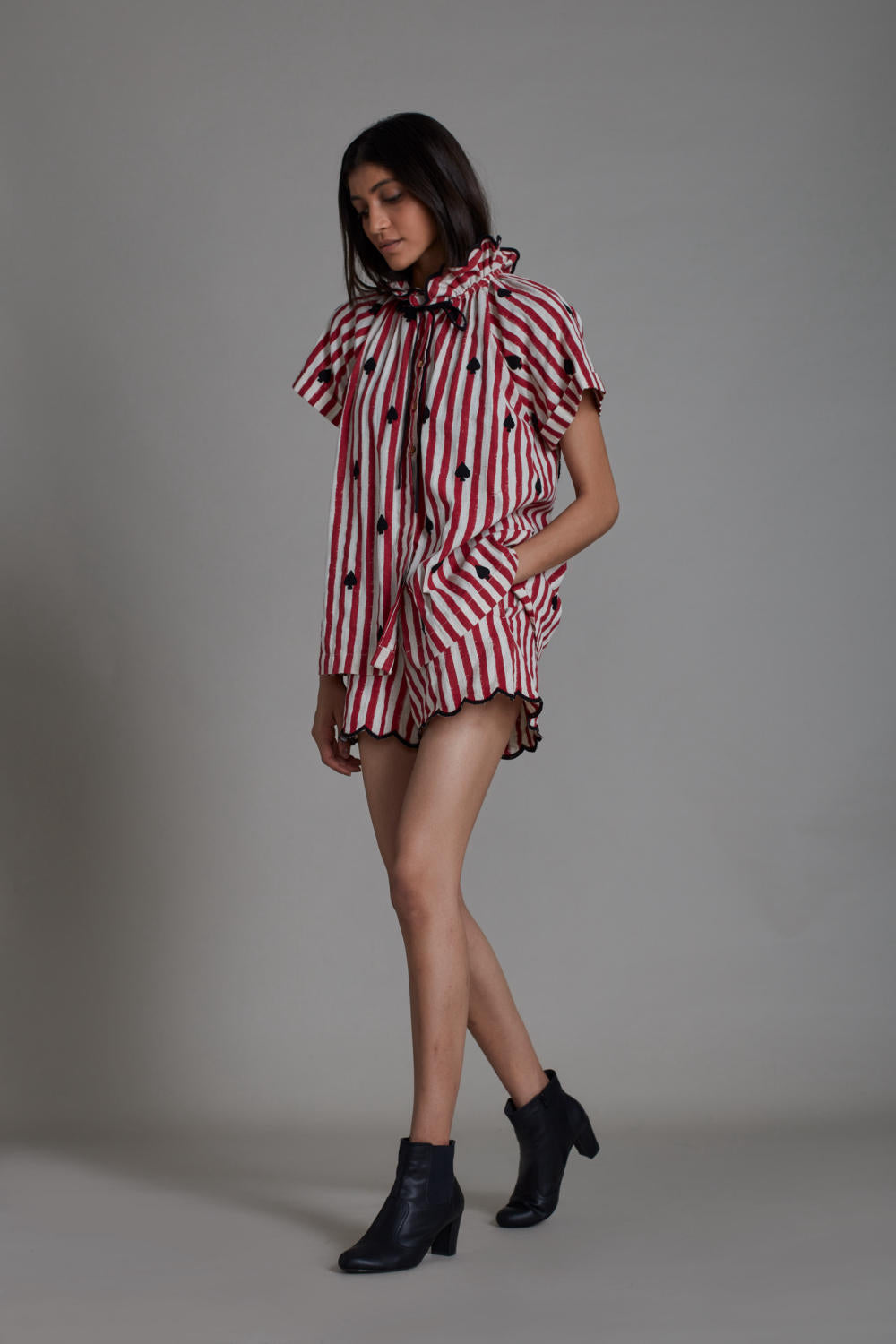 STRIPE TORA SET - RED (SET OF 3)