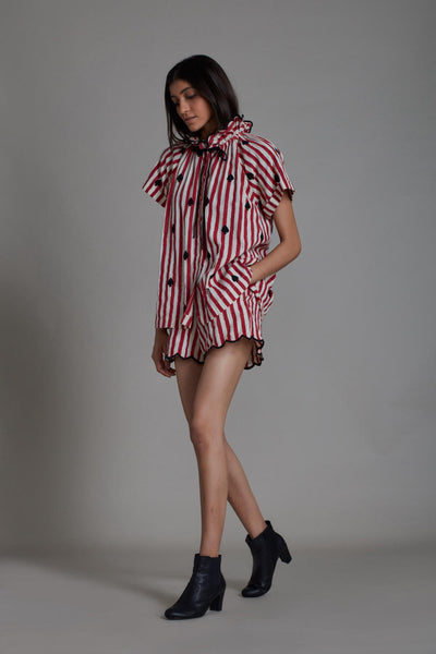 STRIPE TORA SET - RED (SET OF 3)