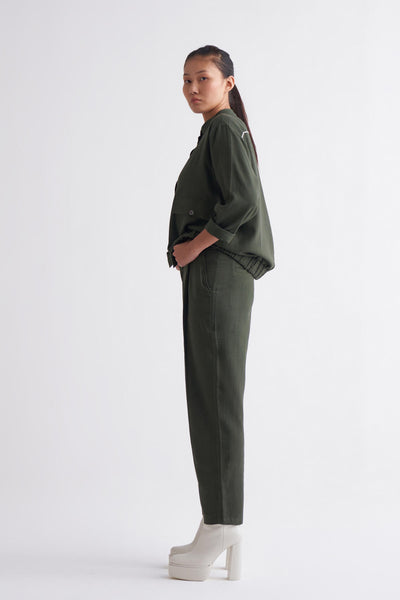 Short Jacket Co-ord - Olive