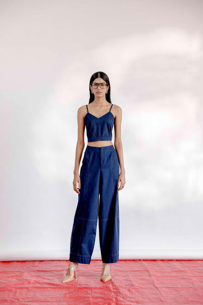Solid Navy Pant