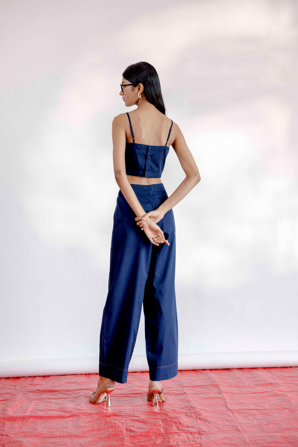 Solid Navy Pant