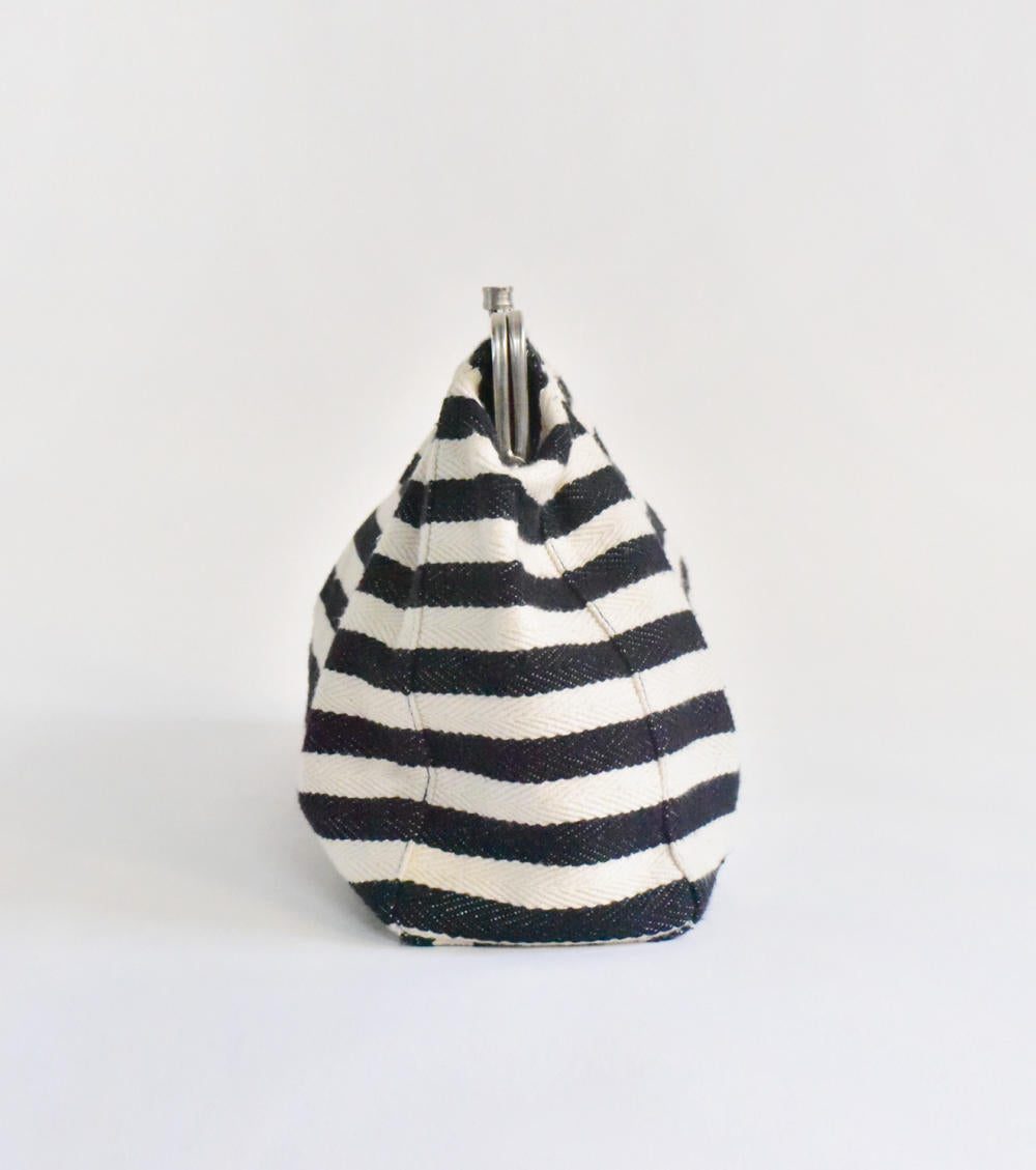 Stripe it Black Clutch