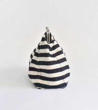 Stripe it Black Clutch