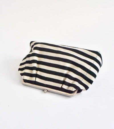 Stripe it Black Clutch