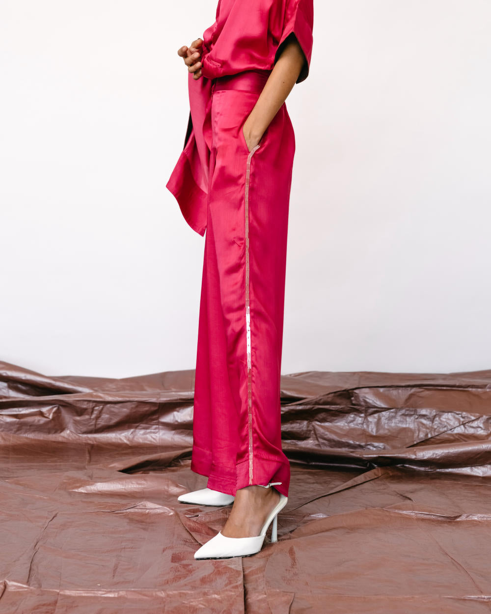 Rasp Pleatted Pant - Size S