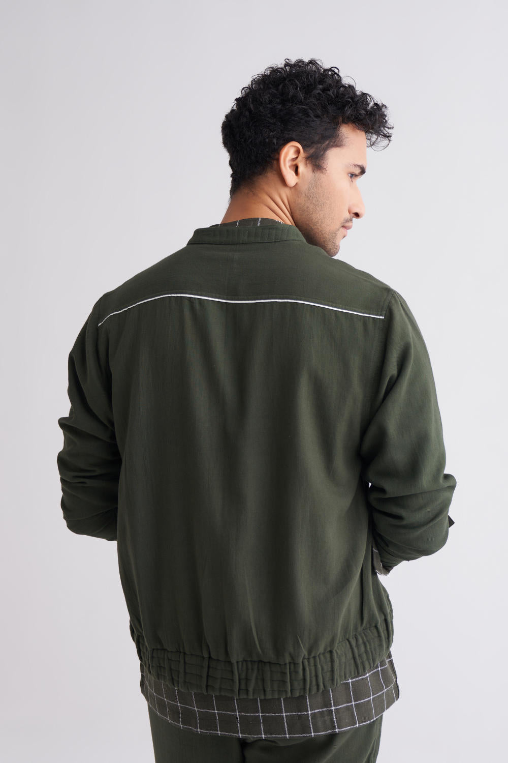 Short Jacket Co-ord - Olive