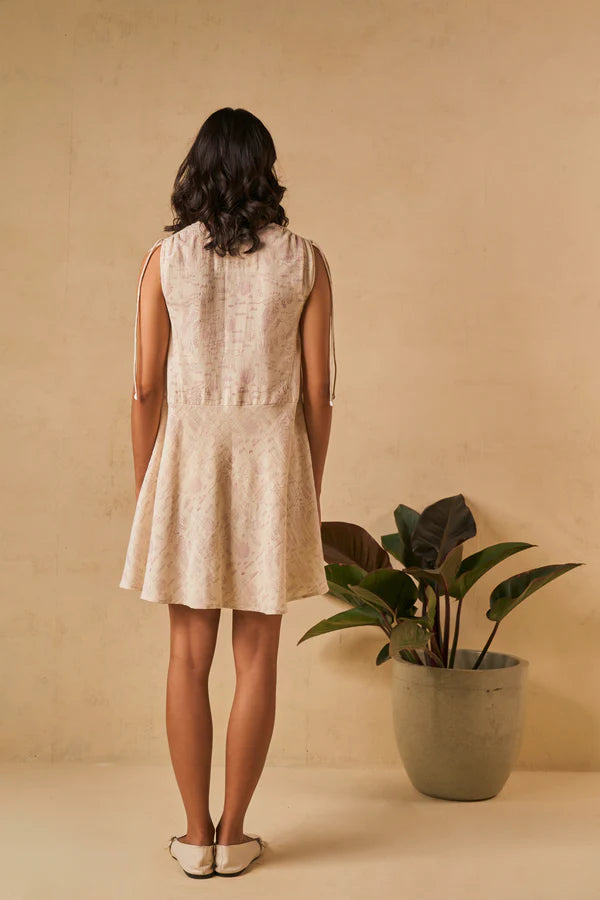 The Coral Tide handwoven dress