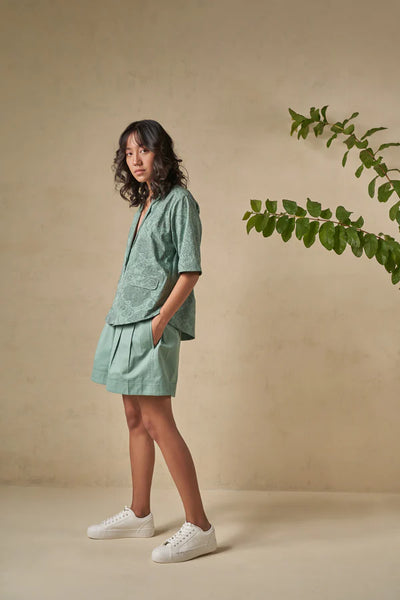 The Coral organic cotton shacket