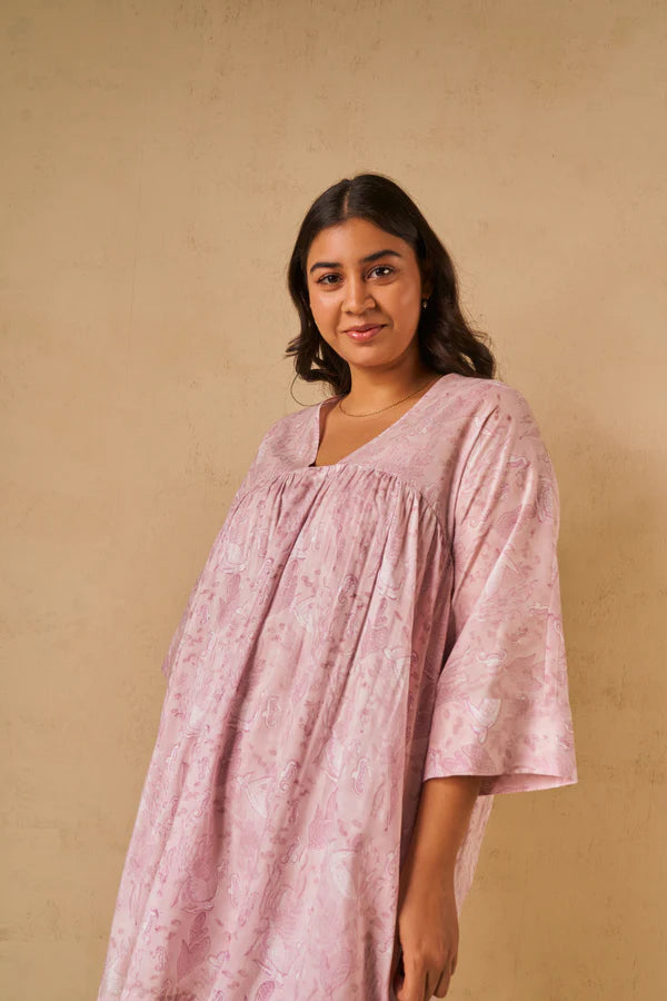 The Purple Coral kaftan dress