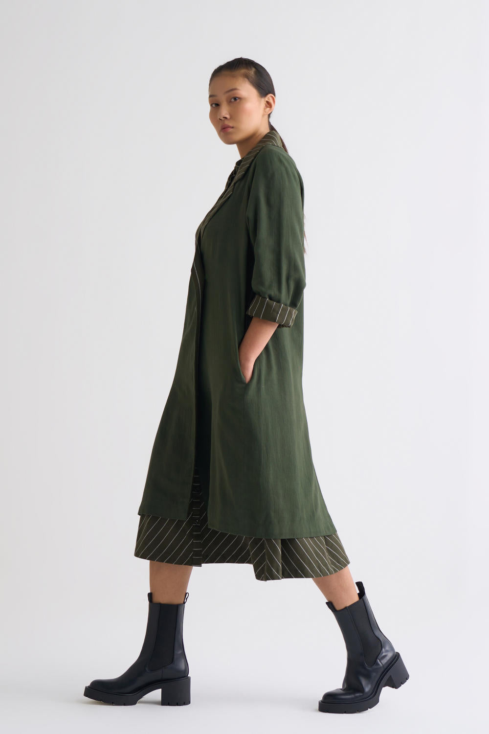 Trench Jacket Co-ord - Olive