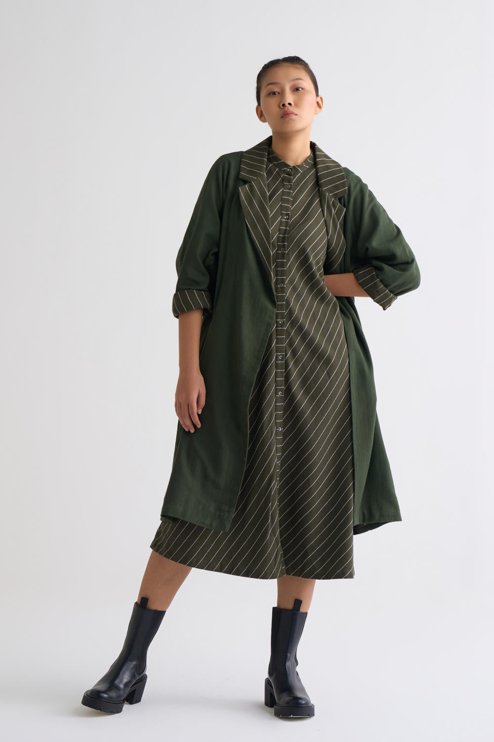 Trench Jacket Co-ord - Olive