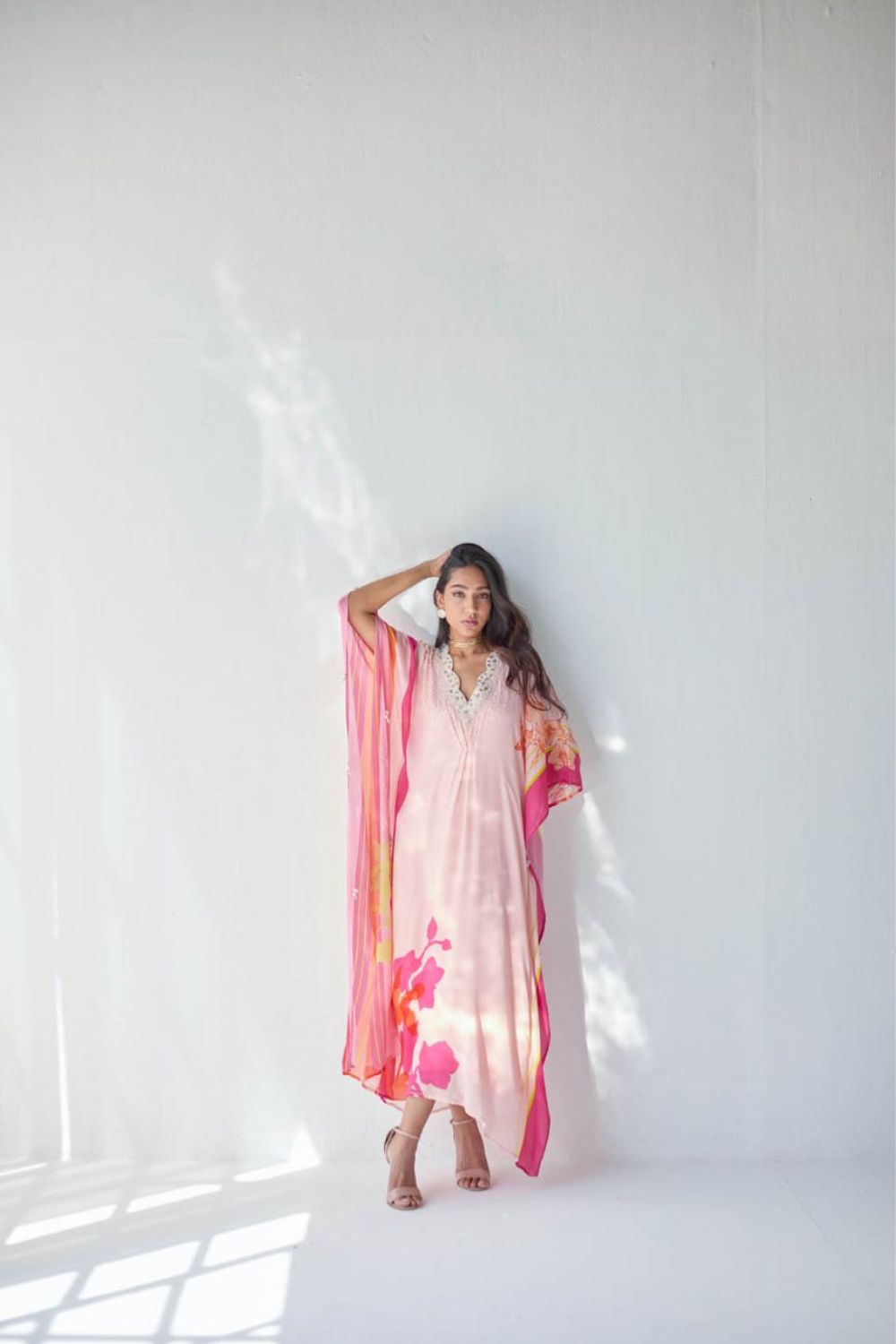 NUDE PEARL KAFTAN