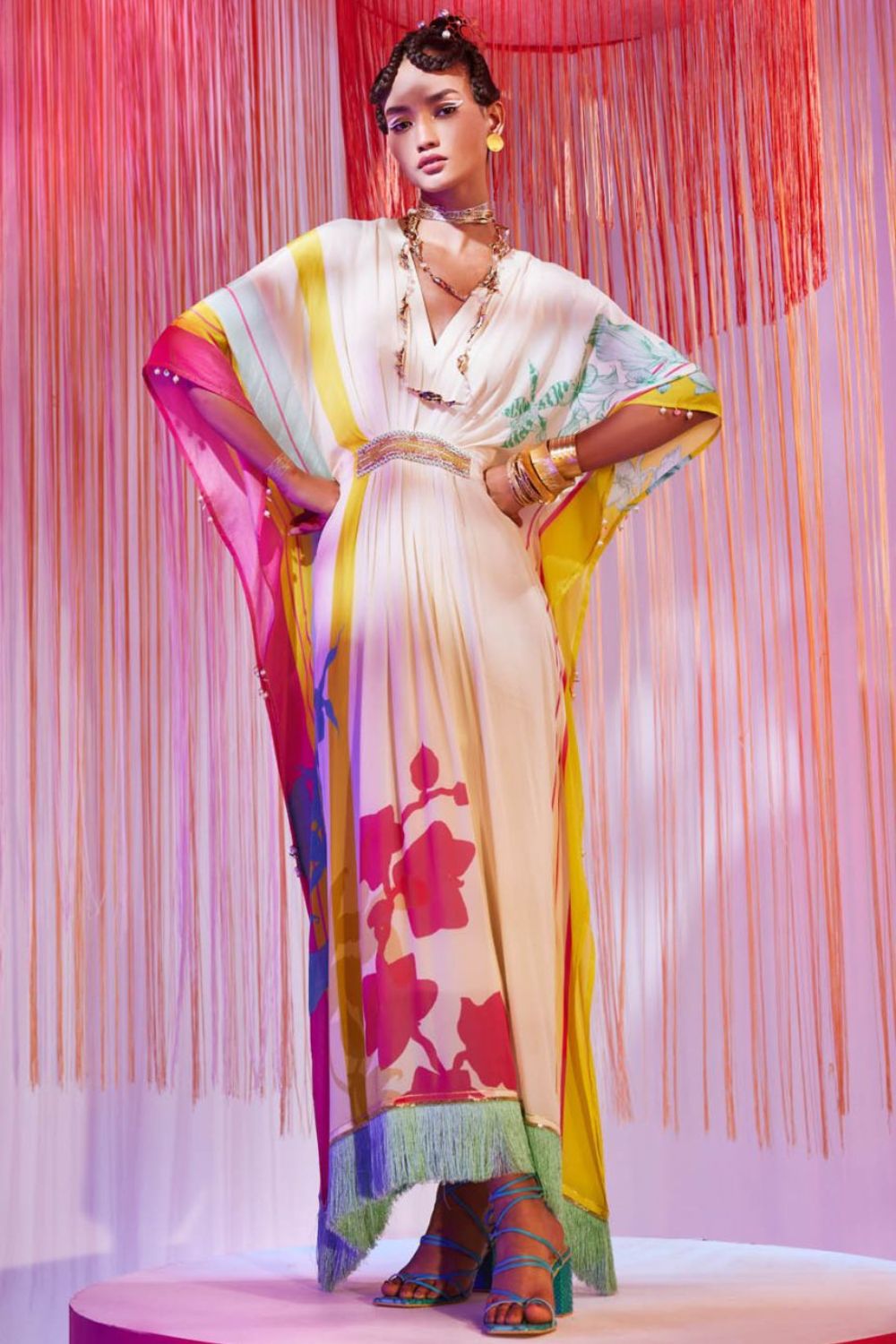 IVORY BELT KAFTAN