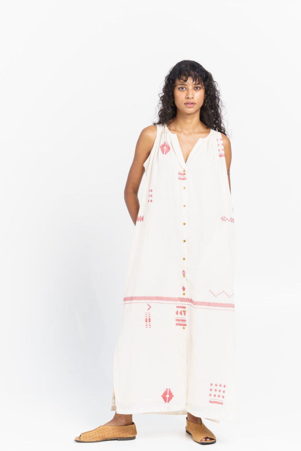 Handwoven jamdani summer beach tunic