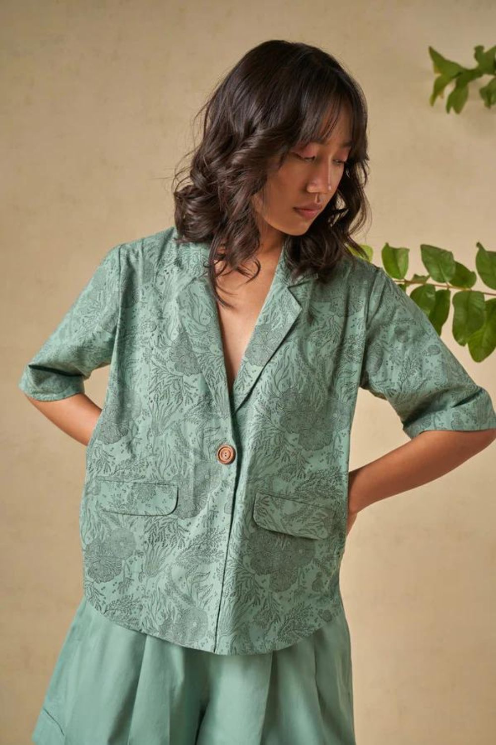 The Coral organic cotton shacket