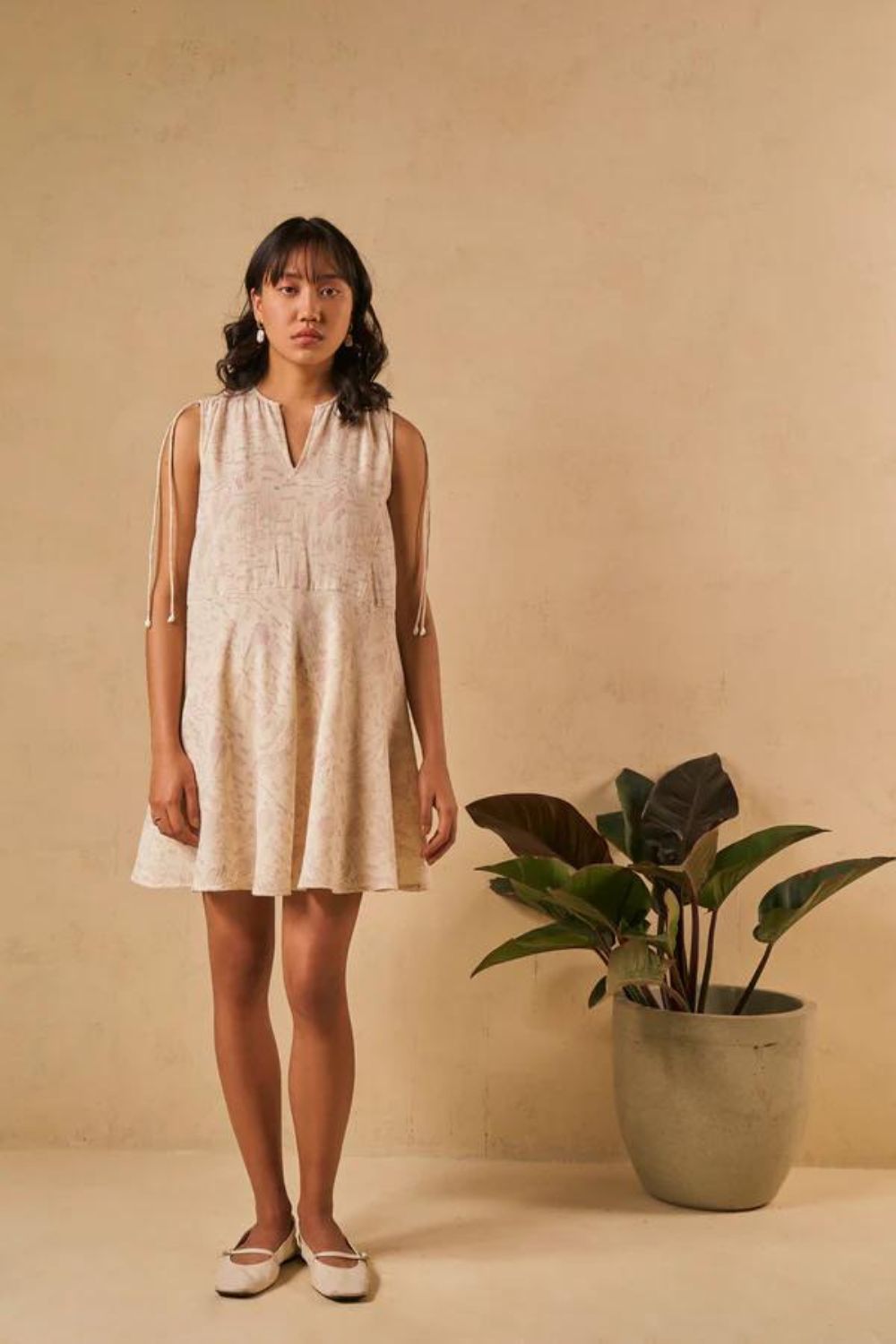 The Coral Tide handwoven dress