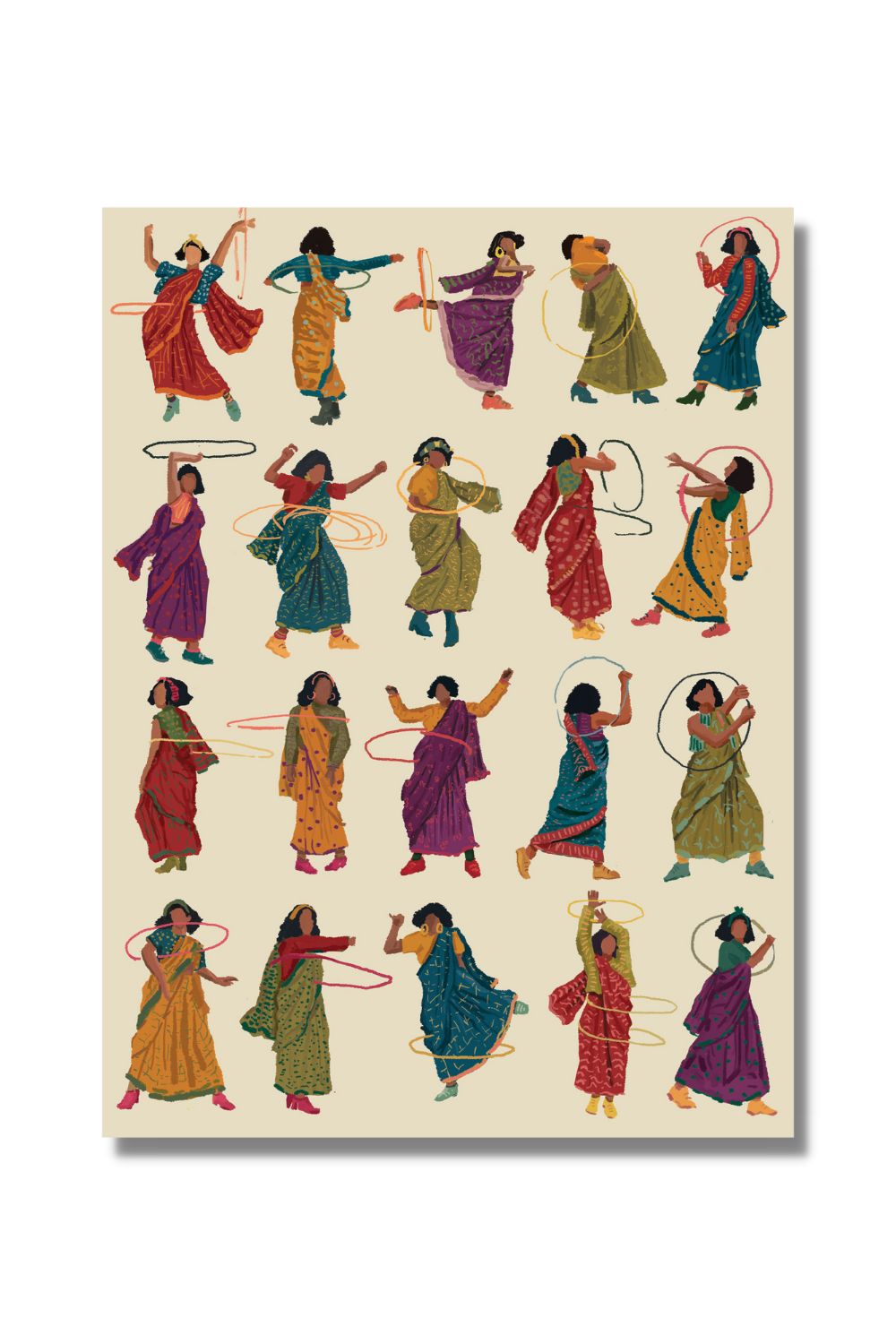 Hula in a Sari (Colour 2)
