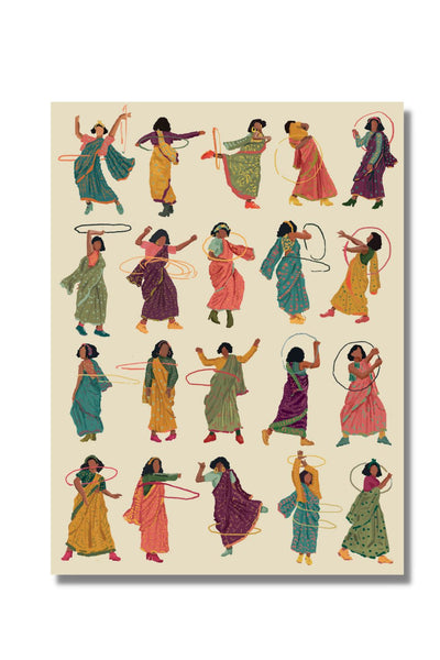 Hula in a Sari (Colour 3)