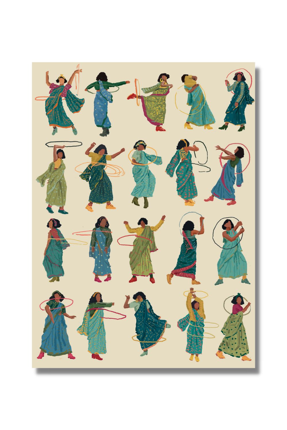 Hula in a Sari (Colour 4)