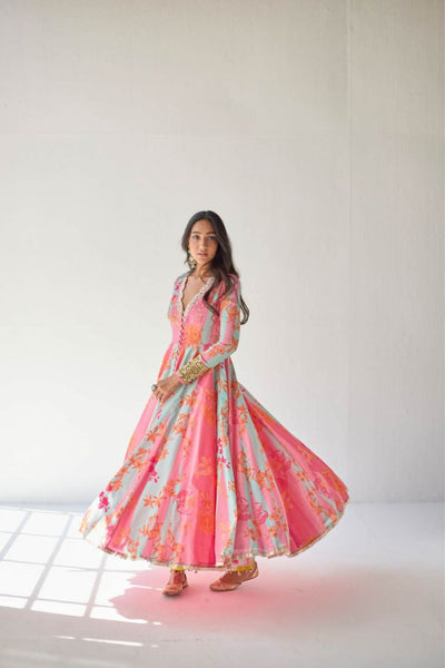 HOT PINK ORCHID ANARKALI SET