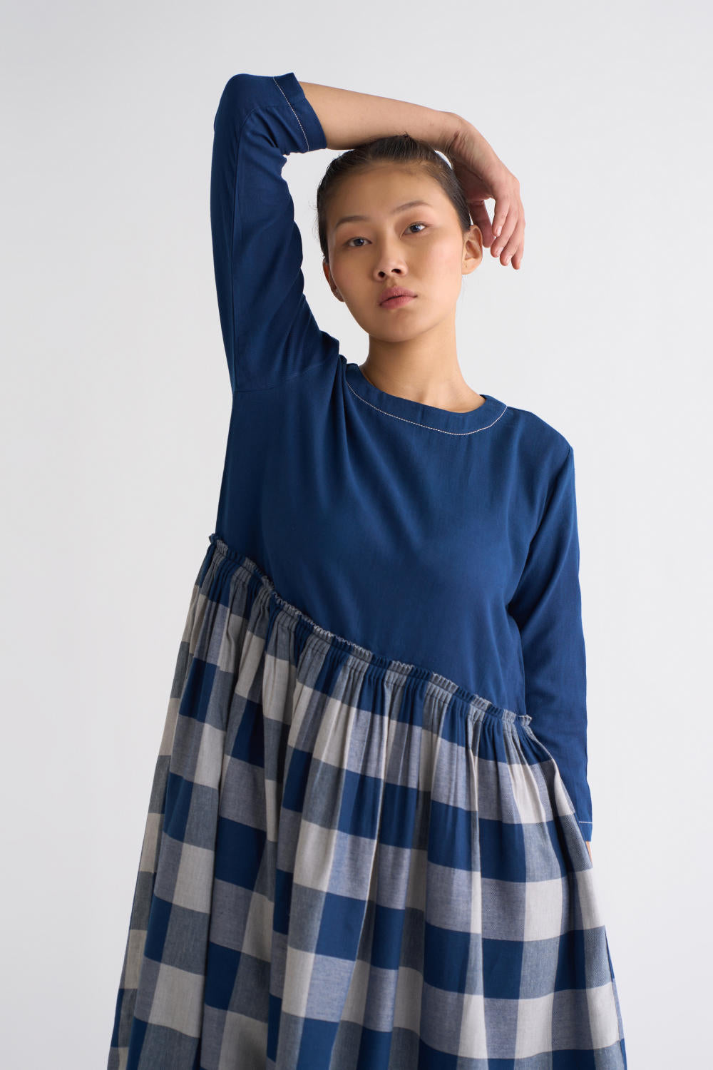 Yoke Dress Co-ord - Navy